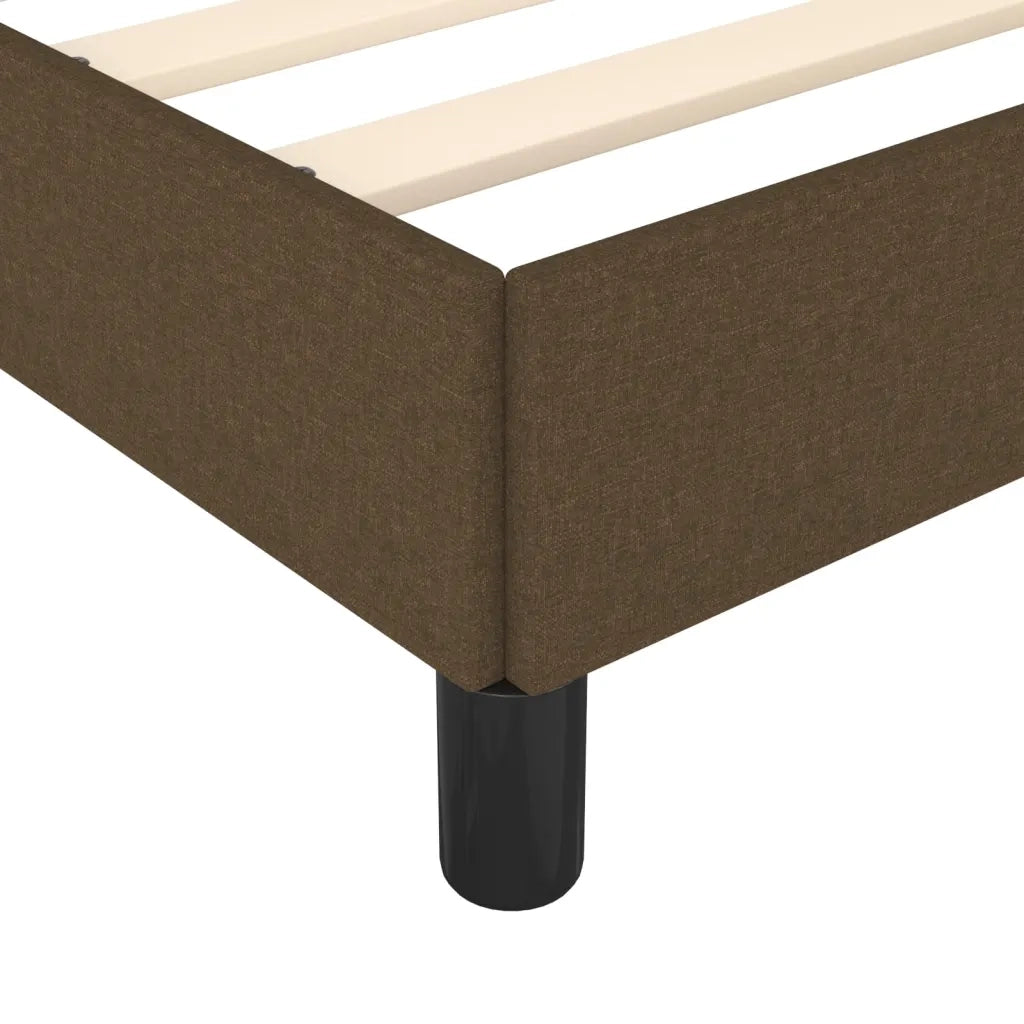 Letto singolo | Letto per adulti | Giroletto senza Materasso Marrone Scuro 90x190 cm Tessuto