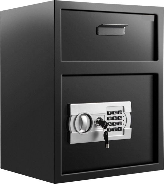 Cassaforte Elettronica Antincendio - Cassaforte con Chiusura a Numeri - Cassaforte - Cassaforti con Chiave - Cassaforte Elettronica - Nero - 42L