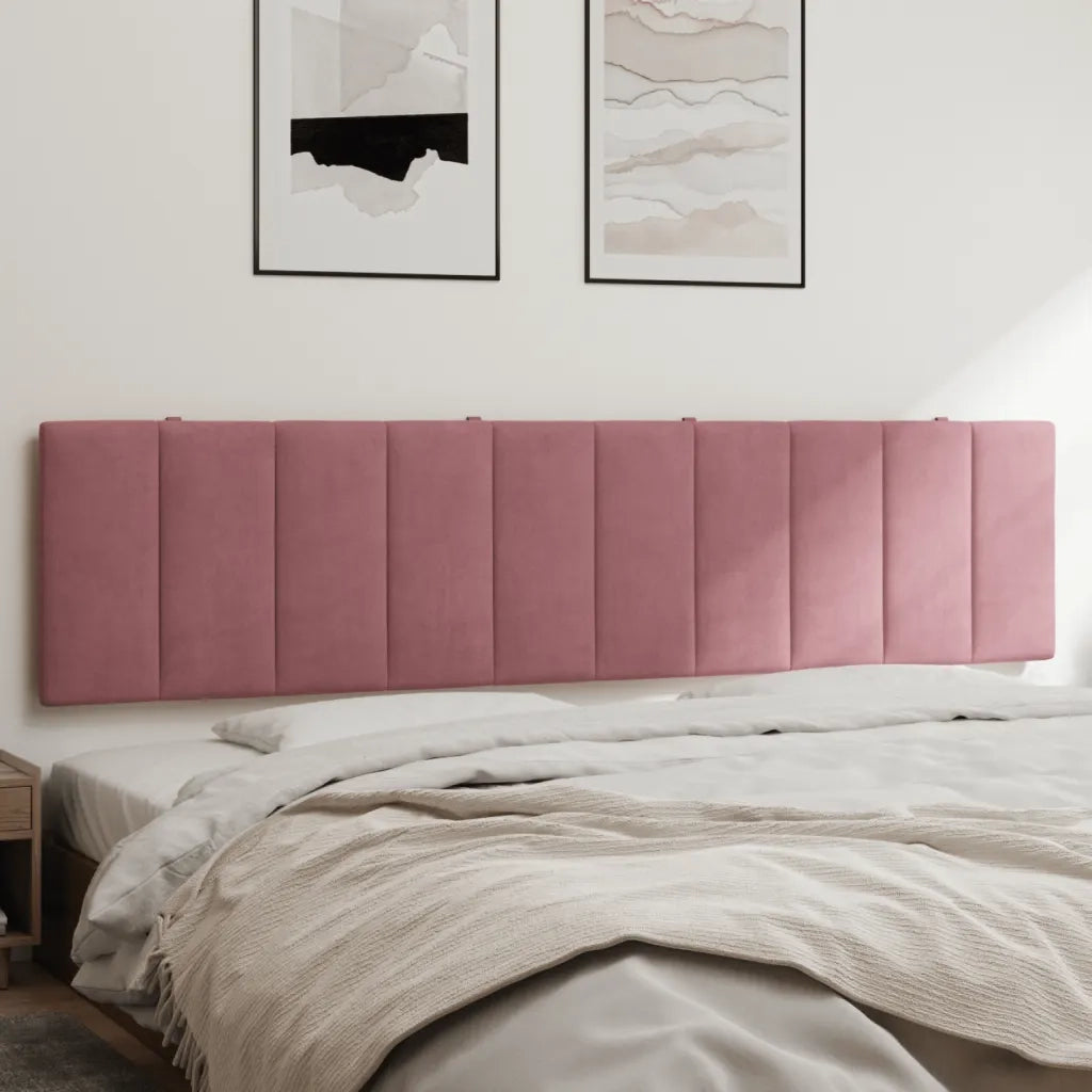Cuscino Testiera Hanko Rosa 200 cm in Velluto 374694