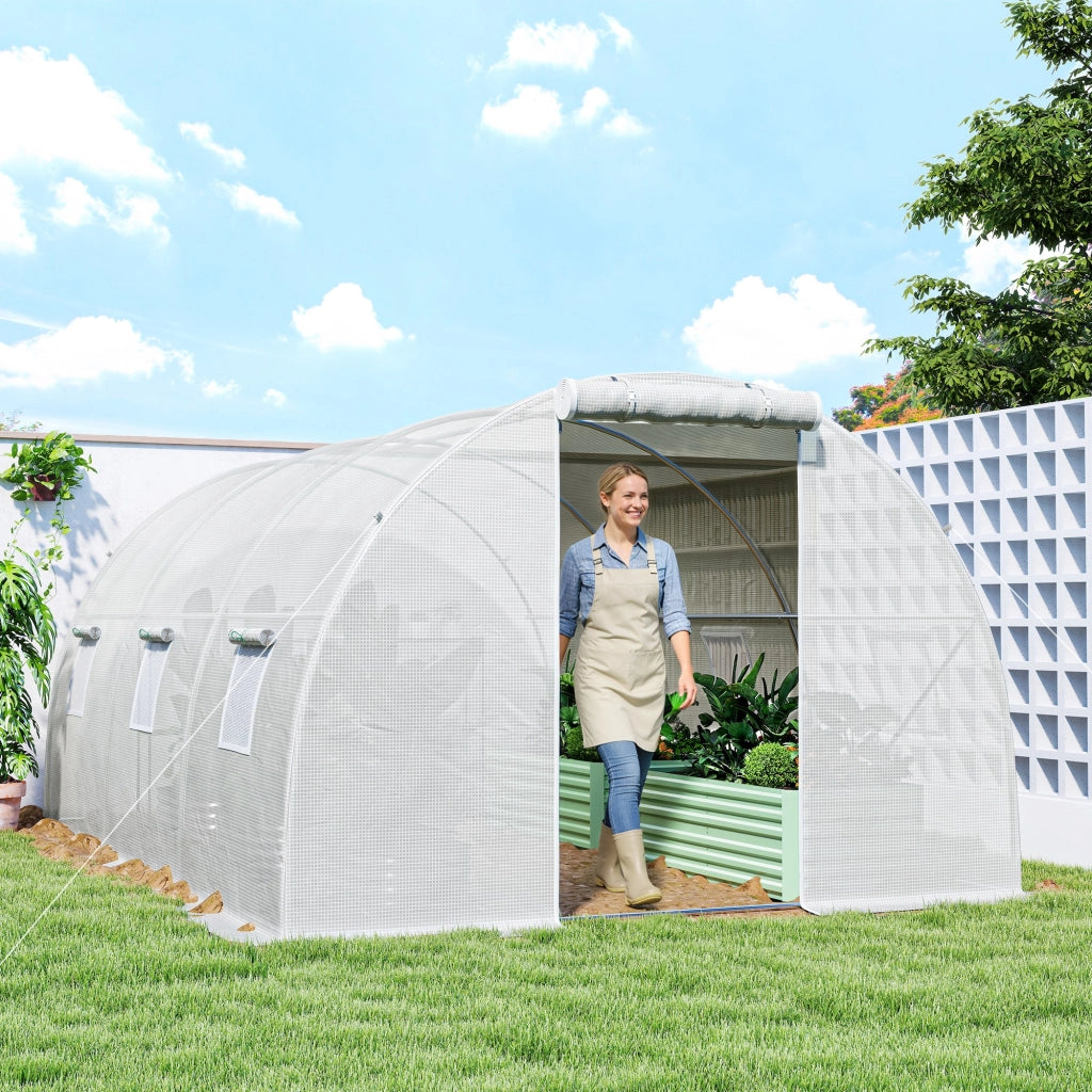 Serra da giardino tunnel ¨C Minimal ¨C 4.5x3x2 m bianco