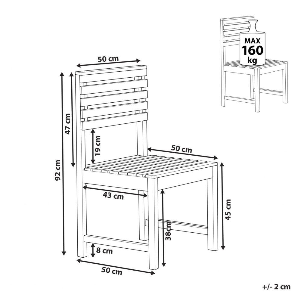 Mobili da balcone modulari 1 posto Legno di Acacia Sedia stile moderno contemporaneo