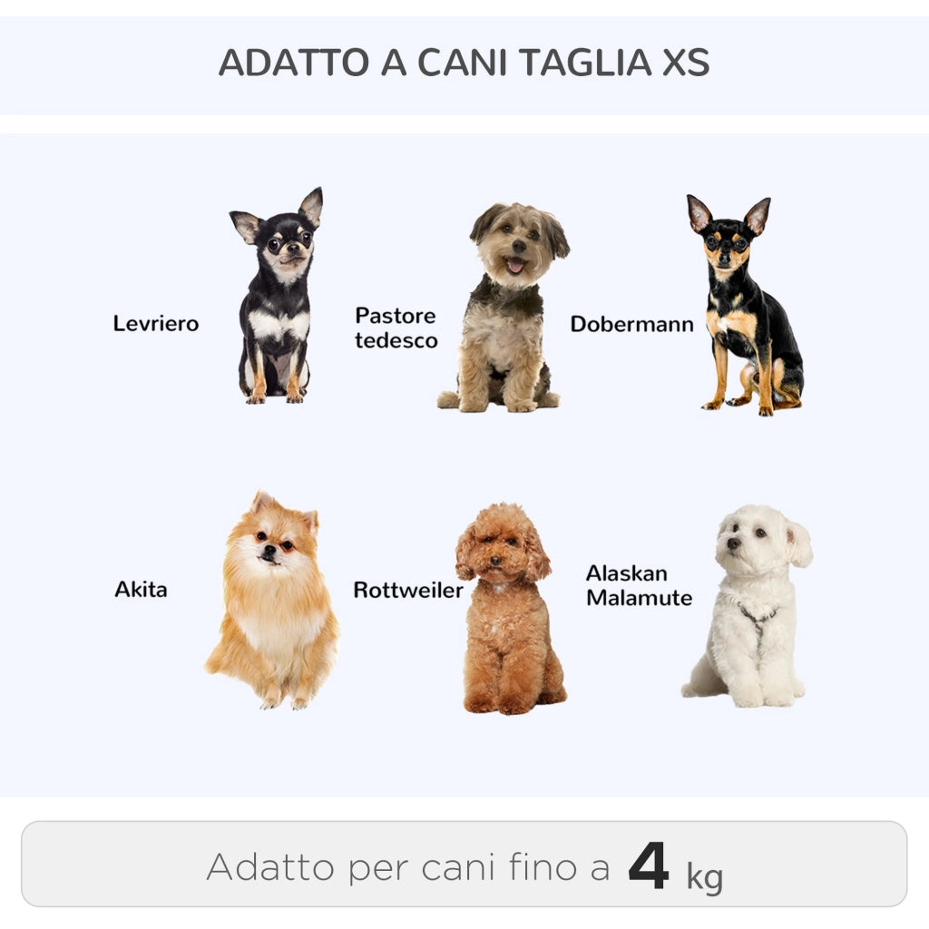 Trolley Zaino Trasportino per Cani e Gatti 42x25x55 cm in Oxford con Rete Traspirante Grigio