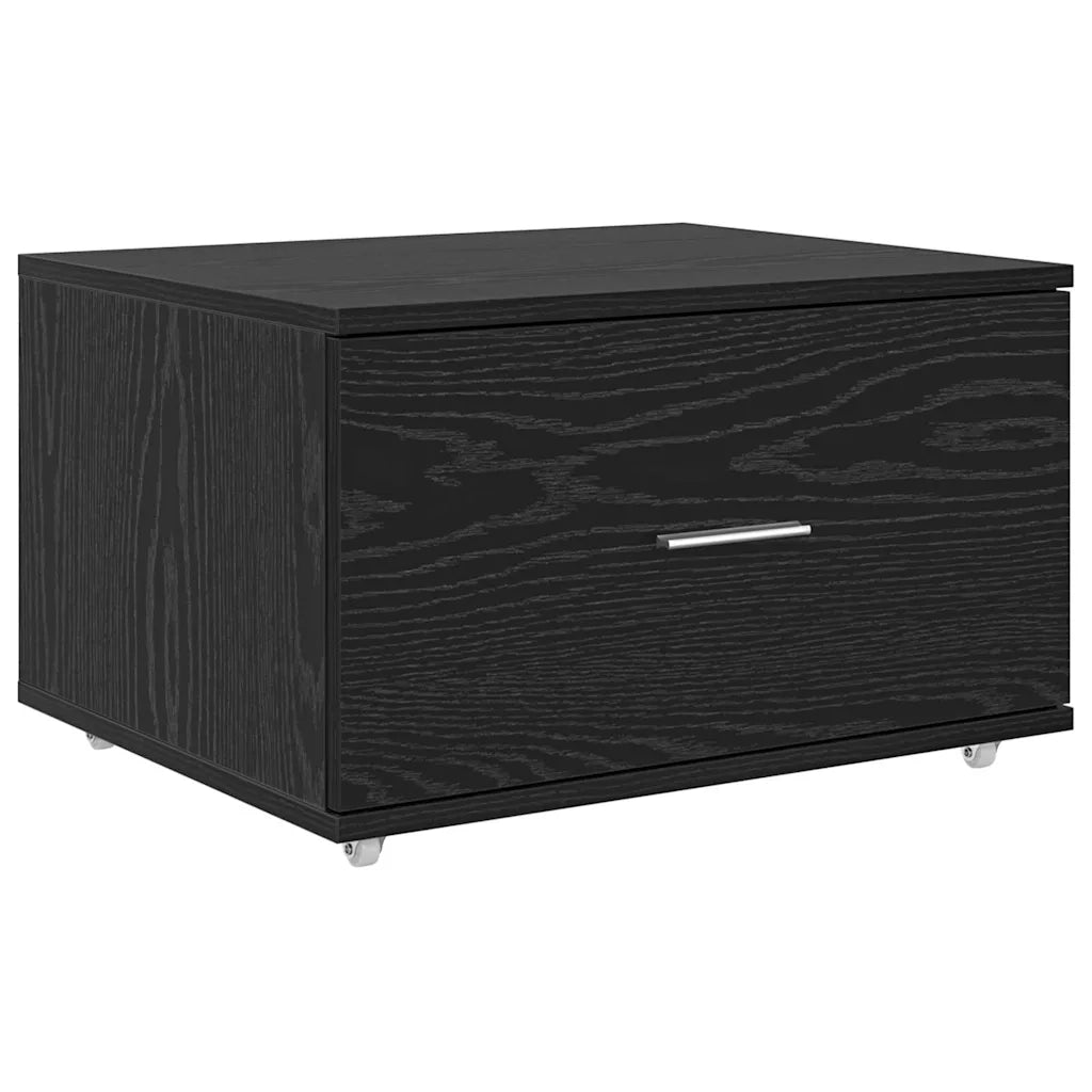 Scrivania | Tavolo da Ufficio Rovere Nero 131,5 x 50 x 106,5 cm Legno multistrato