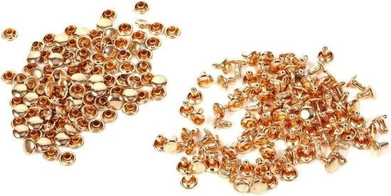 8 x 8 mm chiodi a doppia testa 100 pezzi - chiodi a vite veloci - testa rotonda - chiodi decorativi - chiodi in pelle - spille metalliche a forma di tubo - riparazioni