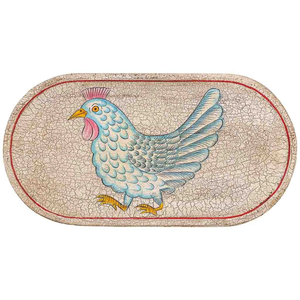 Vassoio in legno multicolore 48x2x25 cm