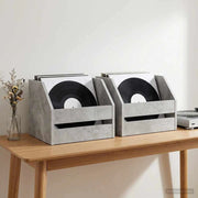 Scatola per album in vinile 2 pz Grigio Cemento 38 x 30 x 29 cm 8012817