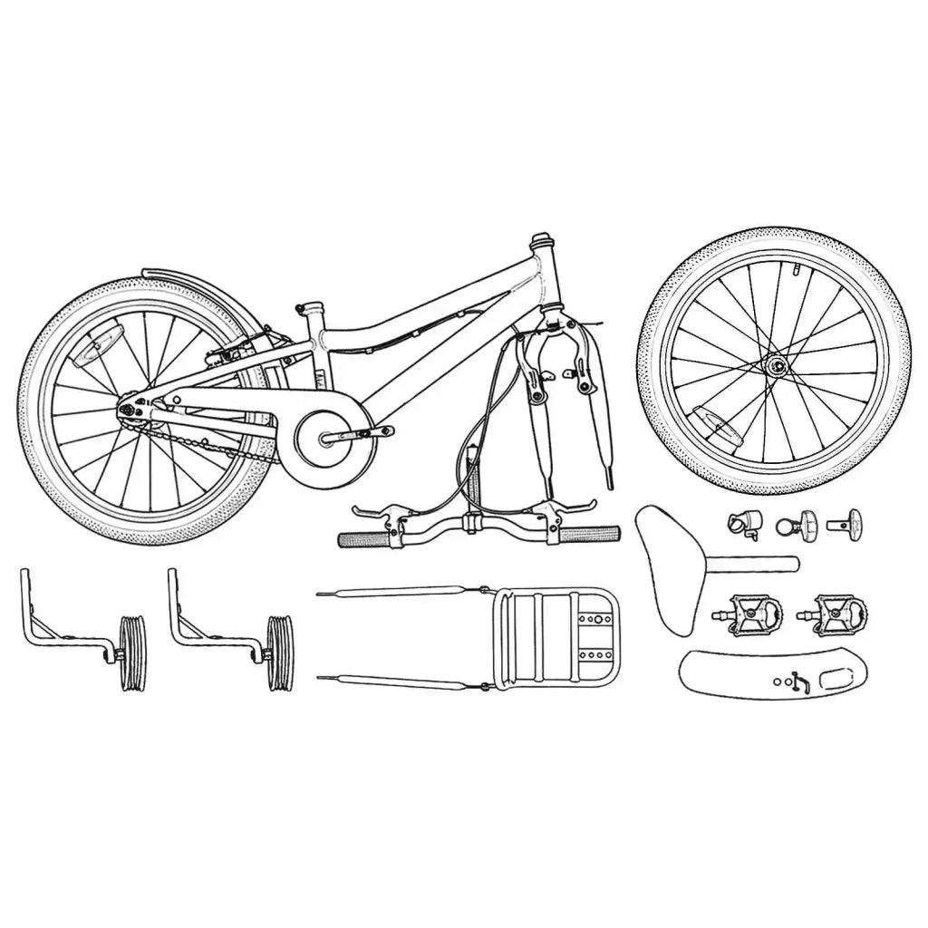 Bicicletta per Bambini 16 Pollici per bambini di 4-6 anni 42009313