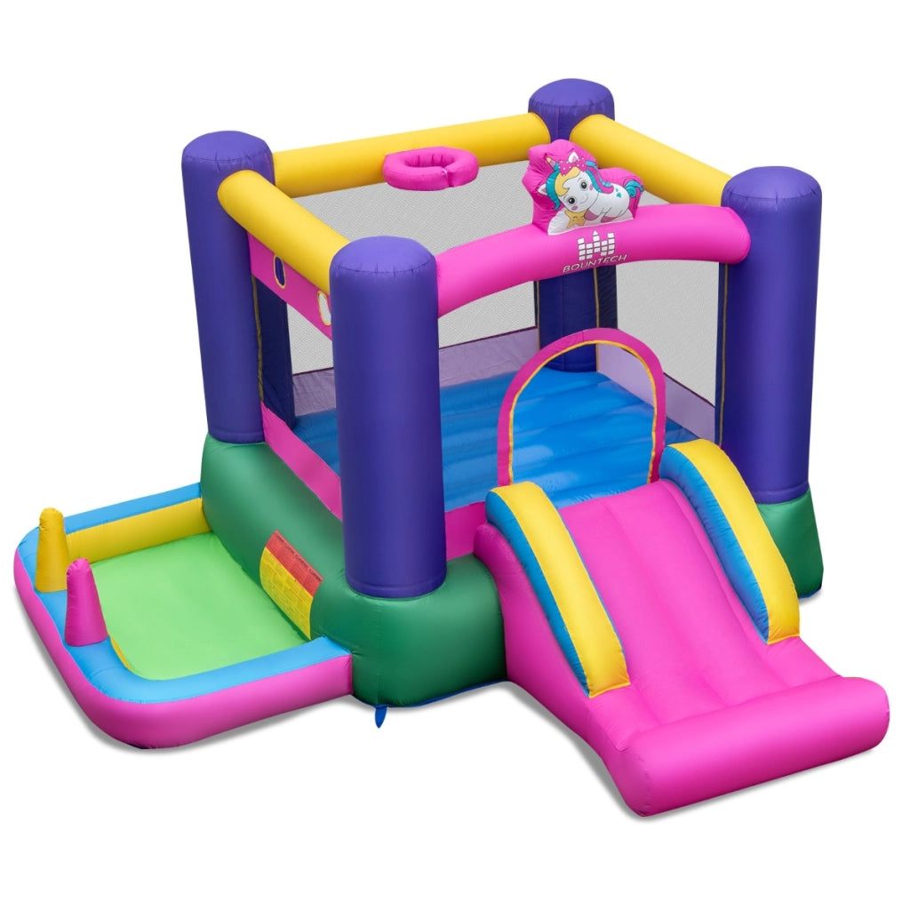Castello gonfiabile per bambini con scivolo piscina di palline area per saltarem-Castello gonfiabile per interni ed esterni Colorato