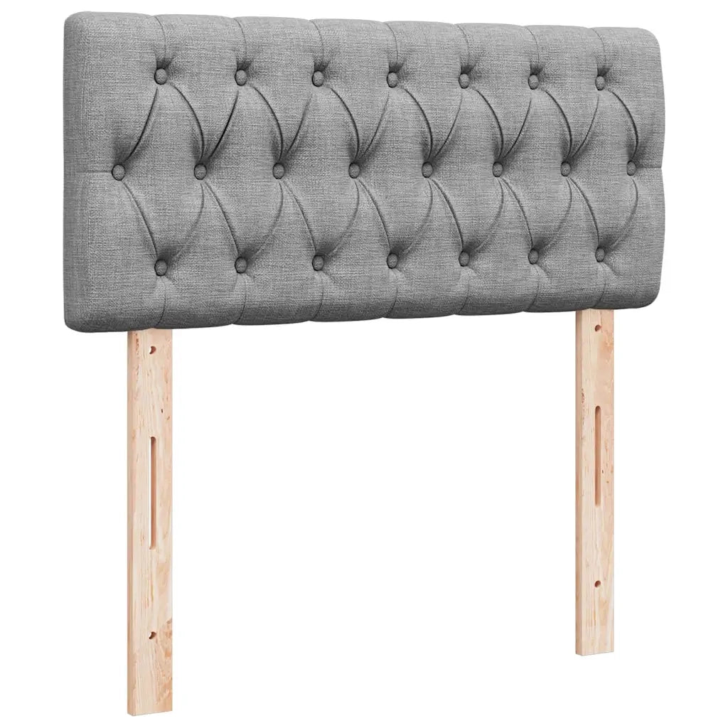 Pouf Letto con Materasso Grigio Chiaro 100x200 cm in Tessuto 3312367