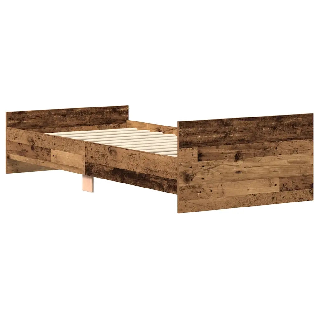 Giroletto senza Materasso-Struttura Letto Legno Antico 100x200cm in Truciolato 590258