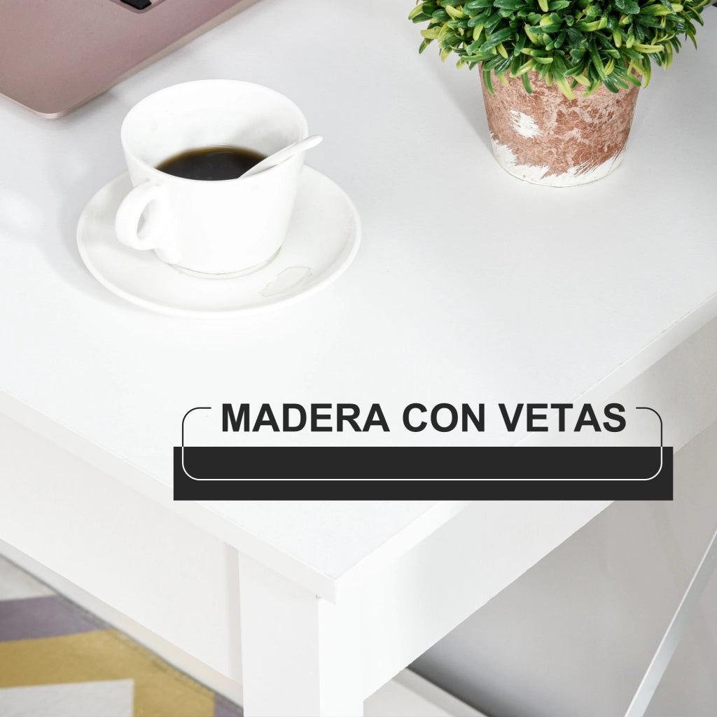 Scrivania Moderna ¨C Minimal ¨C Bianco 105x50x76 cm