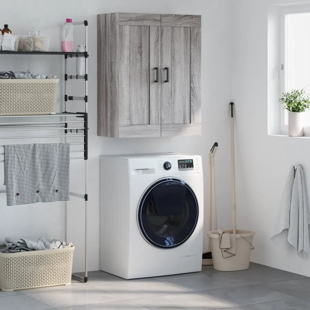 Mobile a Parete Grigio Sonoma 69,5x34x90 cm Legno Multistrato 830386