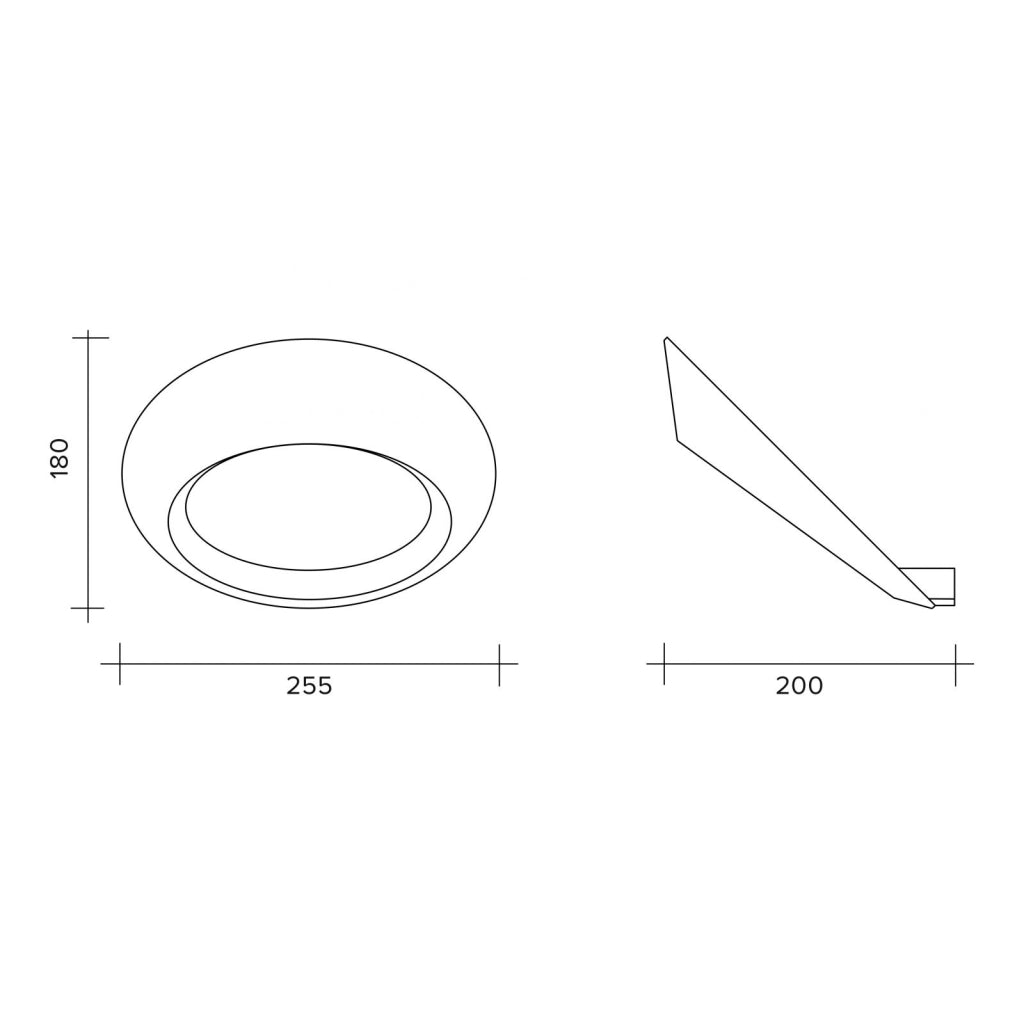 OLO APPLIQUE A PARETE RAME SPAZZOLATO A LED 2700K 3085LM 33W IN ALLUMINIO