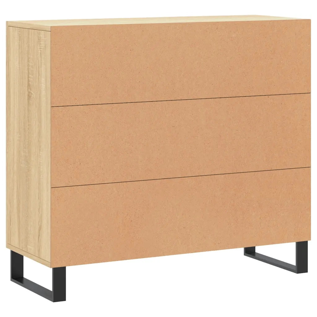 Credenza Rovere Sonoma 90x34x80 cm in Legno Multistrato 828135