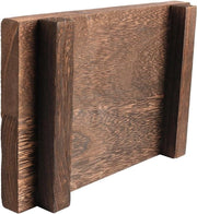 Piastra di sapone in legno rustico - Display di sapone - Colorazione scura - Asciugamani per la cucina - Piastra per la doccia - Piastra in legno rustico - Adatto a - Interno rustico - Legno scuro