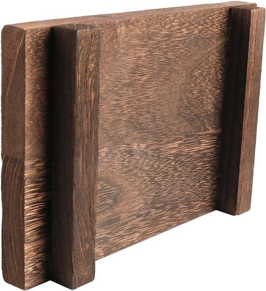 Piastra di sapone in legno rustico - Display di sapone - Colorazione scura - Asciugamani per la cucina - Piastra per la doccia - Piastra in legno rustico - Adatto a - Interno rustico - Legno scuro