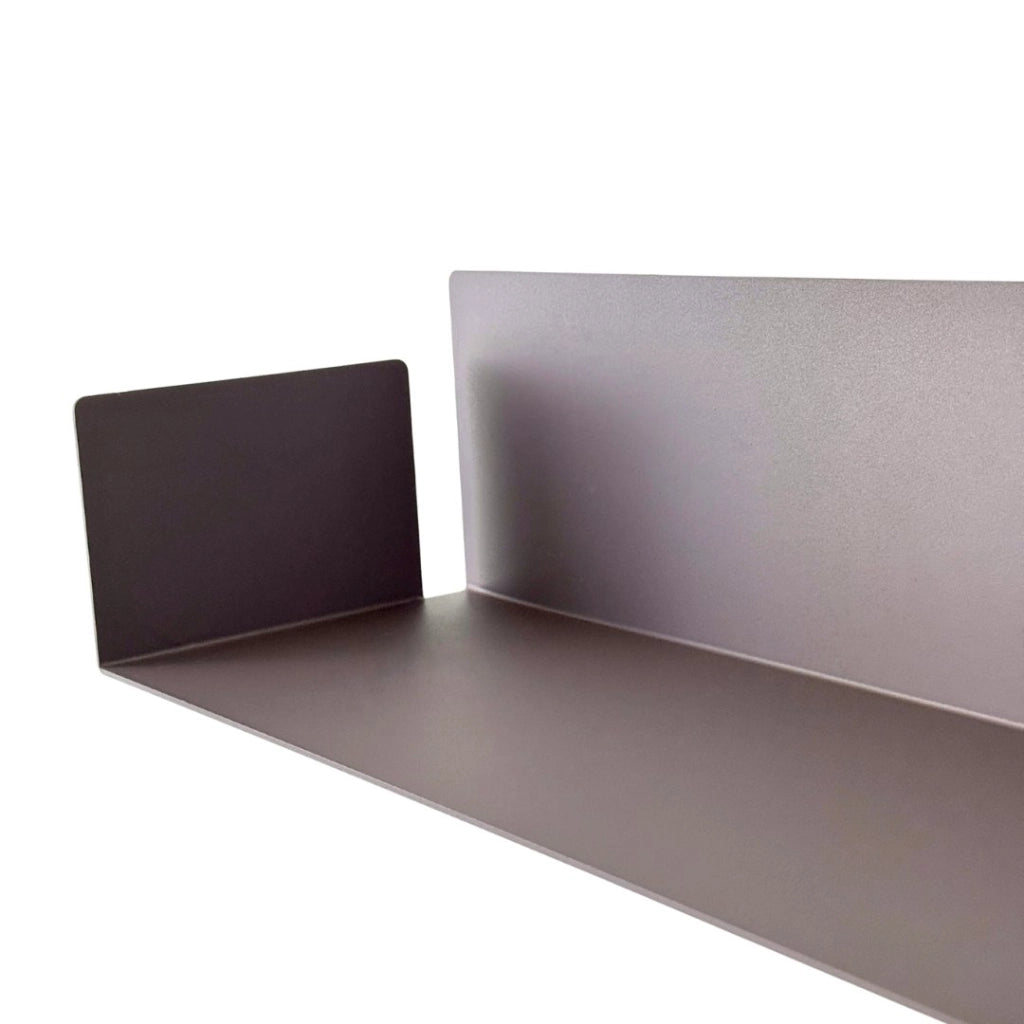 ZOI LINE180 Mensola 50 cm in Acciaio Verniciato 1,5 mm con Schiena 12 cm – Ripiano da Parete Moderno per Cucina, Bagno, Ingresso e Soggiorno Colore Mensole: Lavanda
