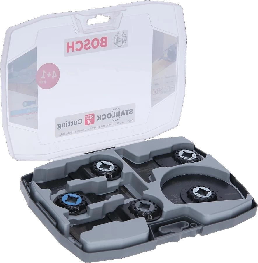 Bosch 2608664131 Best of Cutting Set 5 Lame Starlock per Legno Metallo e Plastica Compatibile Starlock Plus Starlock Max OIS