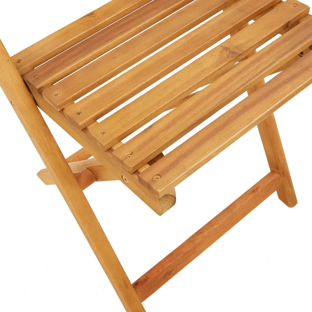 Set da Bistrot 3pz | Set Salotto da Giardino Nero in Polipropilene e Legno Massello