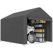 Tenda garage moto impermeabile con porta avvolgibile e cerniera ¨C Xylo ¨C 200x238x183 cm grigio scuro