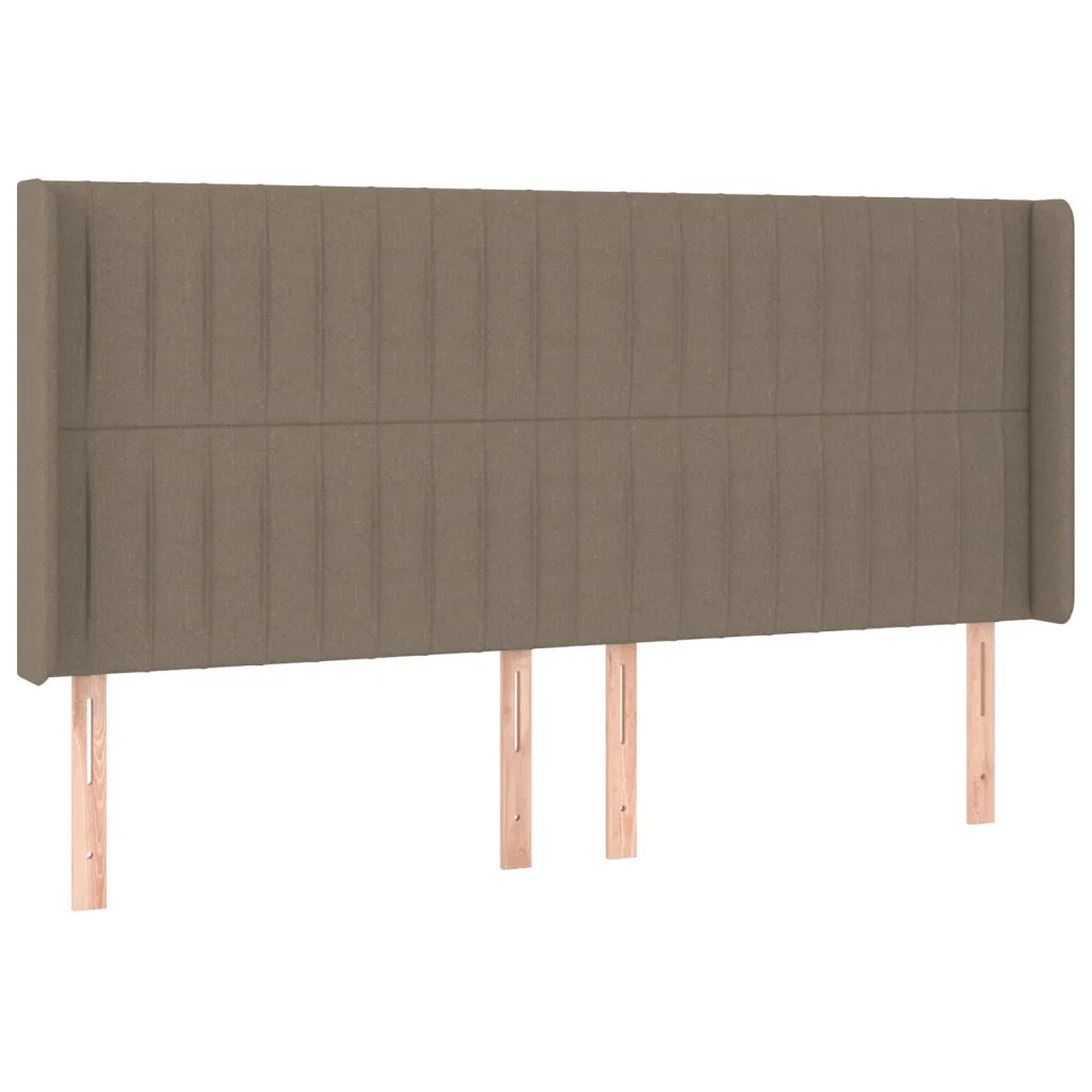 Letto a Molle Materasso e LED tortora 200x200cm in Tessuto 3139065