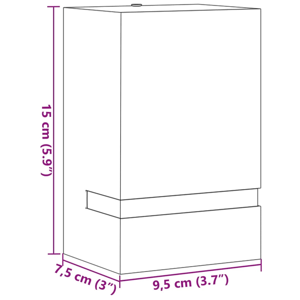 Elegante lampada da parete per esterni da giardino 9,5 x 7,5 x 15 cm acciaio inox nero 02_0056633