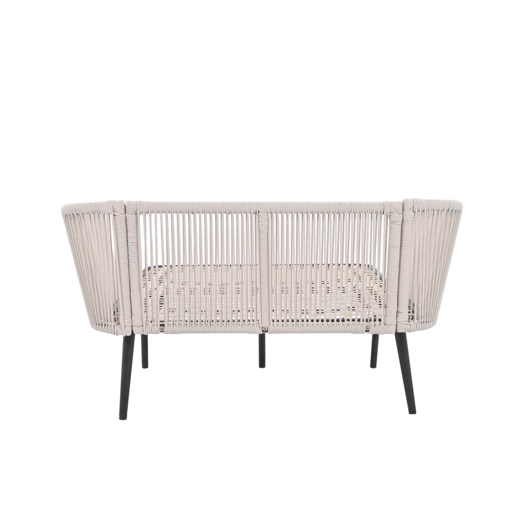 Sonnenliege da esterno in acciaio zincato con cuscino sfoderabile; beige