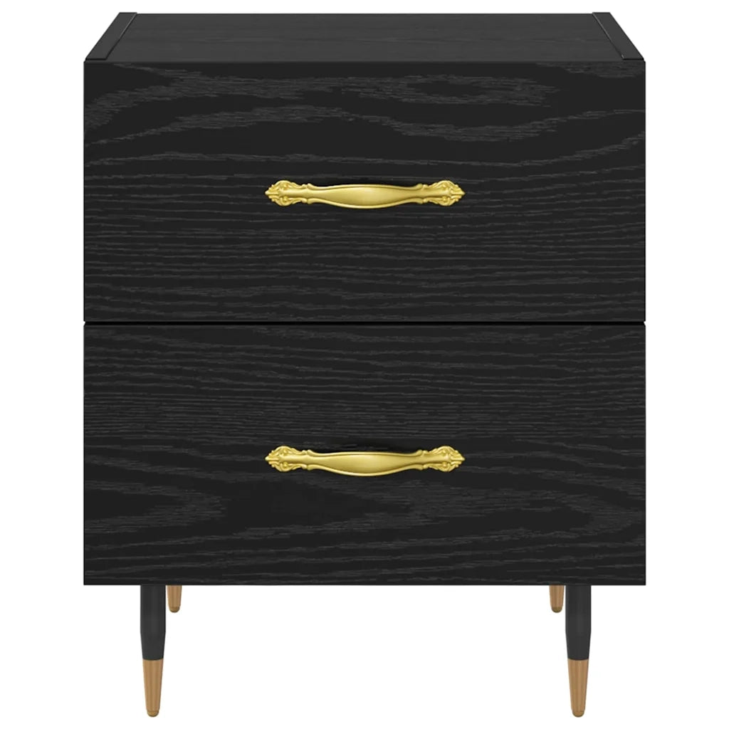 Armadio da Notte 2 pcs Rovere Nero 40 x 35 x 47,5 cm 881982