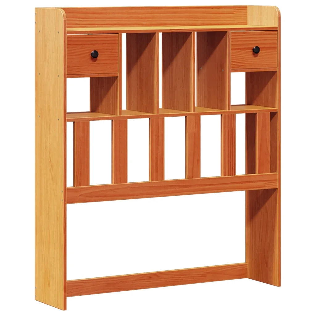 Letto Libreria senza Materasso Marrone Cera 75x190 cm in Pino 3322611