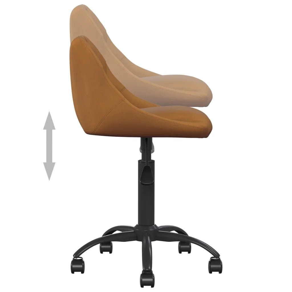 Sedia da Ufficio Marrone in Velluto 3088844