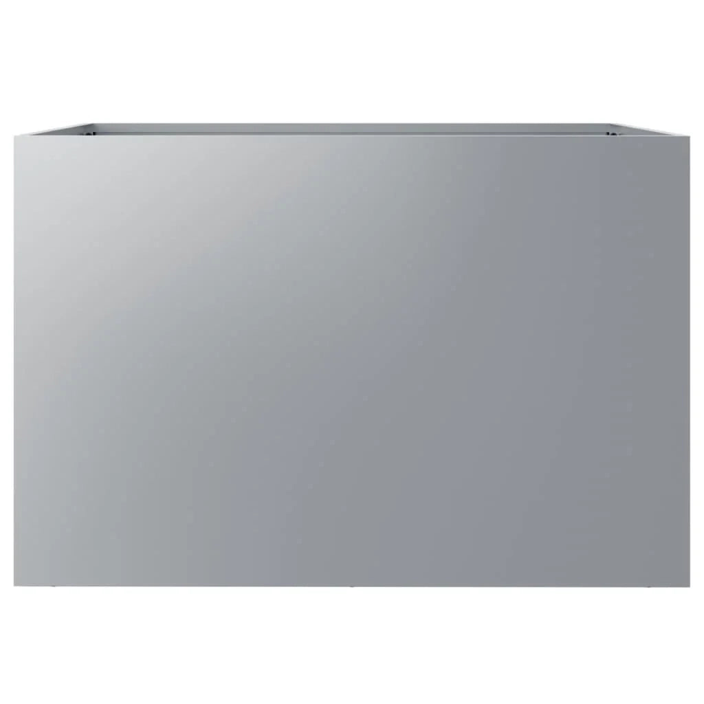 Fioriera/aiuola argentata per piante fiori terrazza giardino 62 x 47 x 46 cm acciaio zincato argento 02_0038078