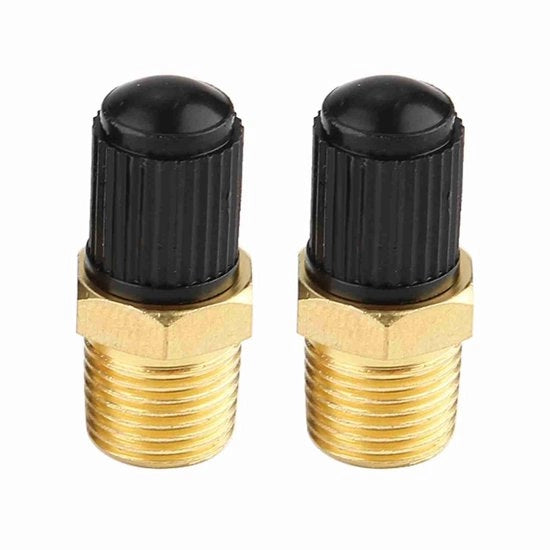 Kit di valvole di compressione aerea 2 pezzi - Valvola di scarico del serbatoio - Acciaio inox - 200-300 psig - Robusta - Copertura di protezione - Valvola di scarico del serbatoio