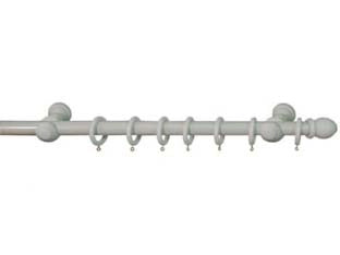 BASTONE IN LEGNO CON ACCESSORI Ø MM.23 BIANCO  cm.160
