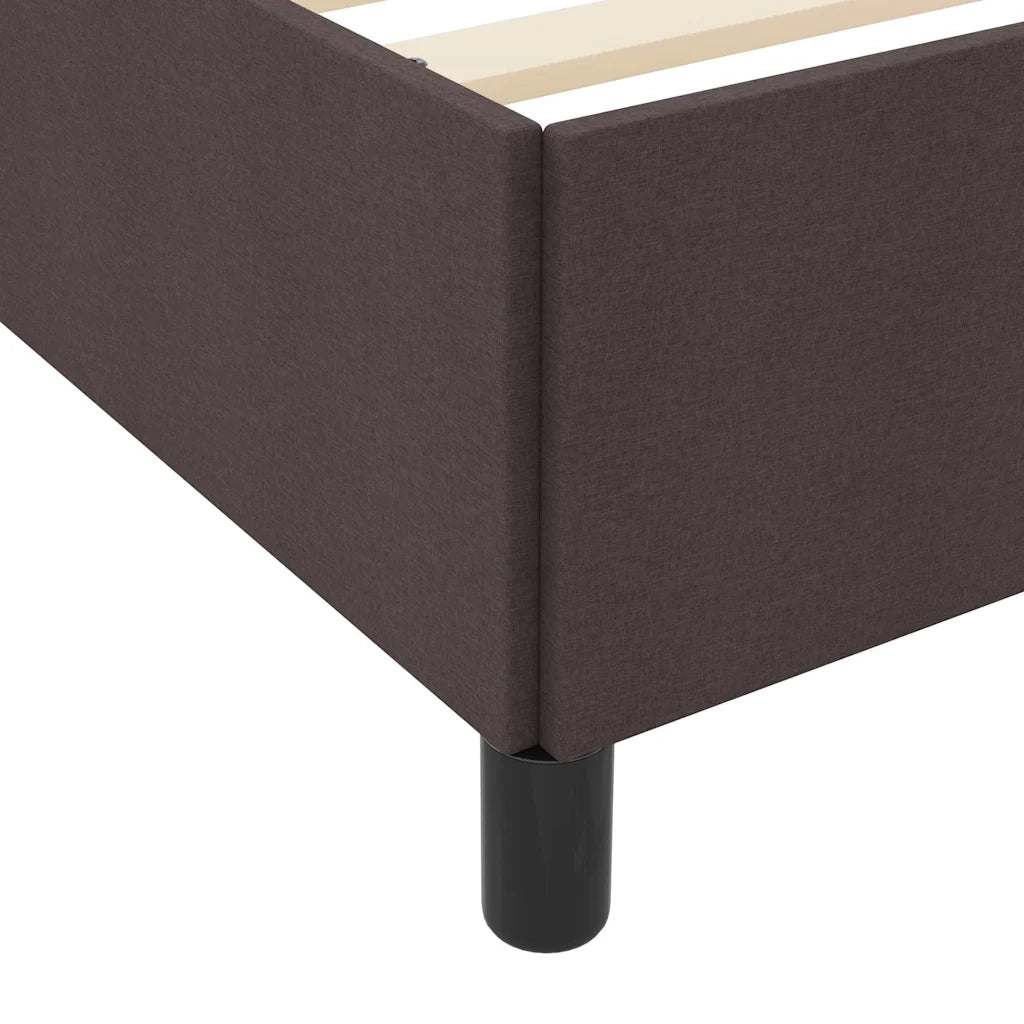 Letto a molle Marrone Scuro 120 x 200 cm Tessuto 3398853