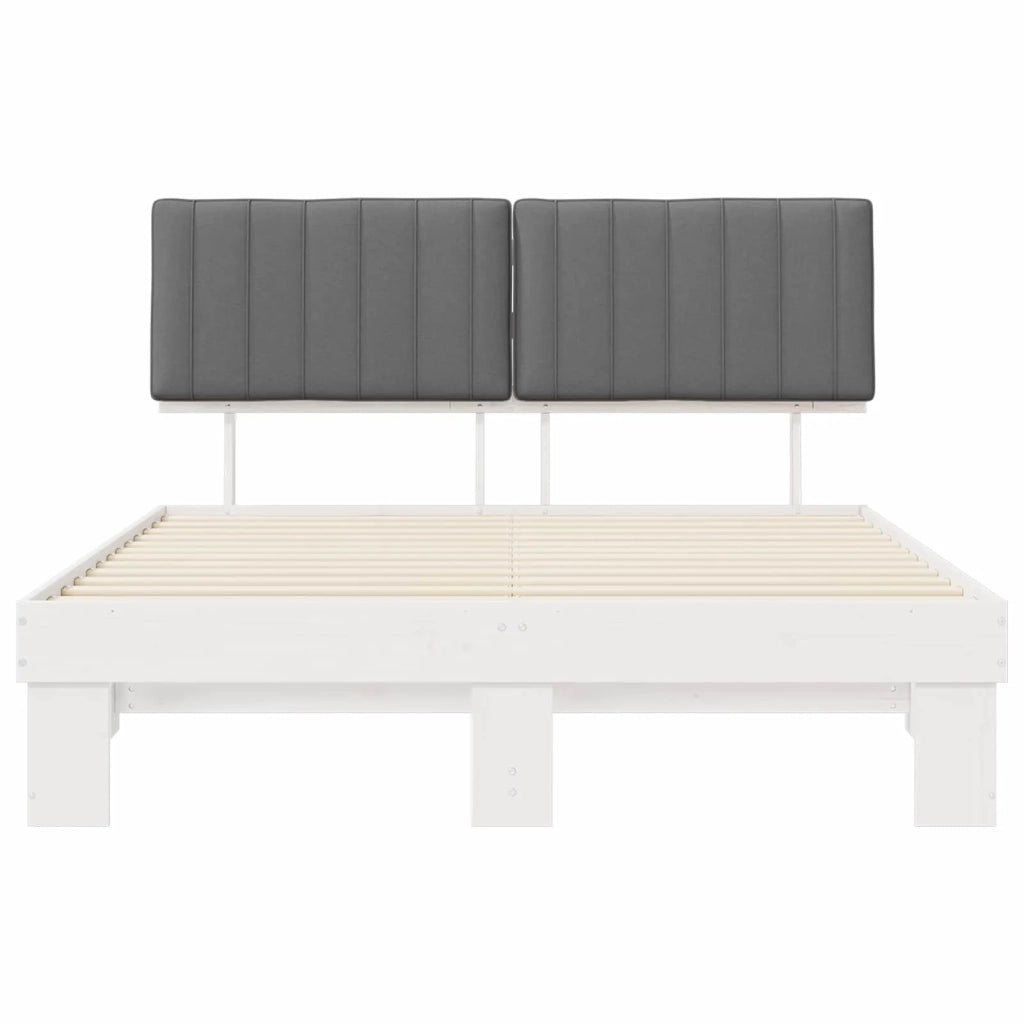 Letto con Testiera Rivestita Grigio chiaro 160 x 200 cm 877478