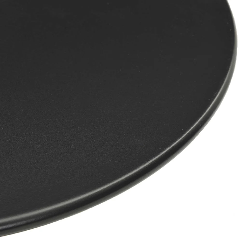 Tavolo da Giardino Rotondo Nero Ø60x105 cm in Acciaio 4009309