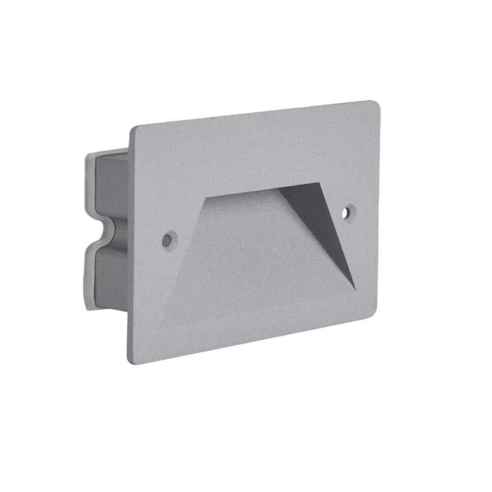 Trade Shop - Faretto Incasso Per Cassetta 503 Segnapasso 3w Tecnologia Cct Con Switch Ip65 Es49-3c - Grigio