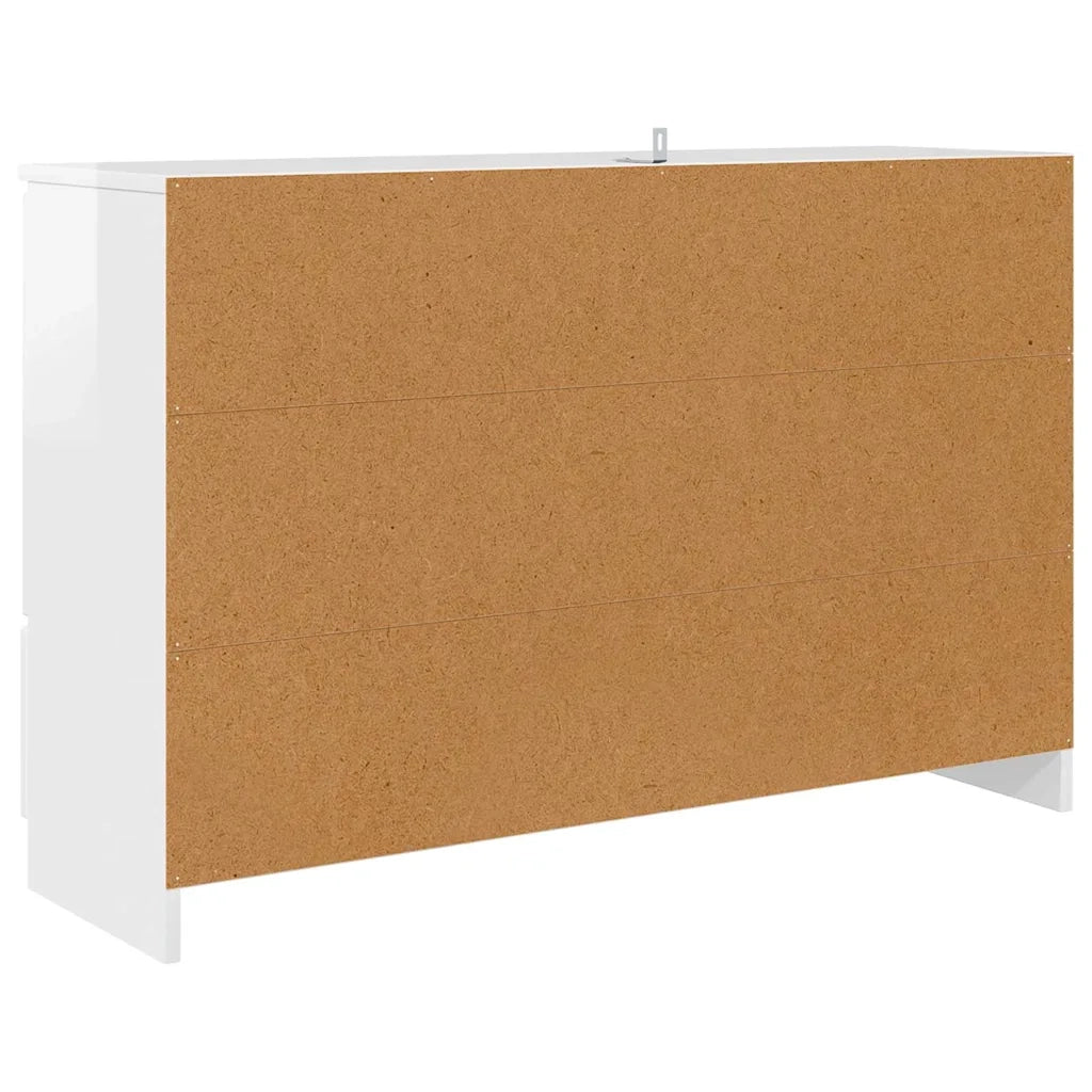 Credenza-Buffet-Armadio da cucina Bianco Lucido 100 x 30 x 65,6 Legno multistrato