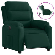 Poltrona | Sedia Relax Elettrica Reclinabile Verde Scuro in Vera Pelle