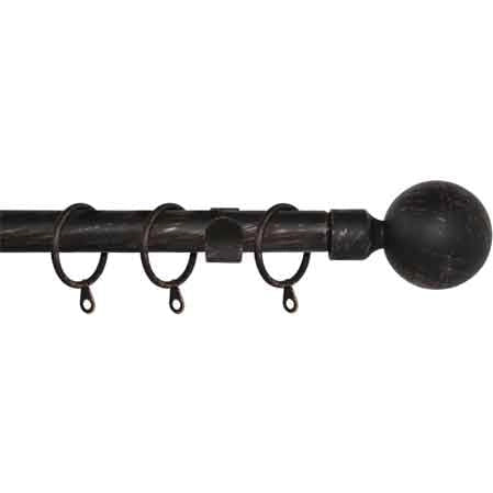 SCORRITENDA A STRAPPO 'SFERA' 120/210 cm - Nero/Oro