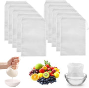 Sacchetti di filtrazione in nylon riutilizzabili - 10 pezzi - 20 x 30 cm