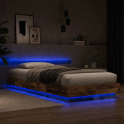Letto con LED Legno antico 80 x 200 cm Legno ingegnerizzato 3429584