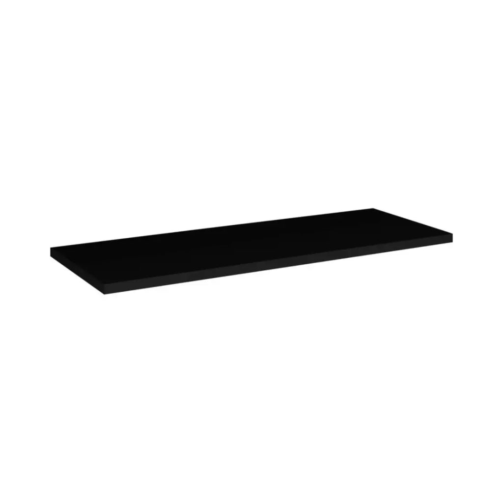 Set bagno sospeso VANO in rovere e nero 100cm: mobile sottolavabo con armadietti + piano per lavabo