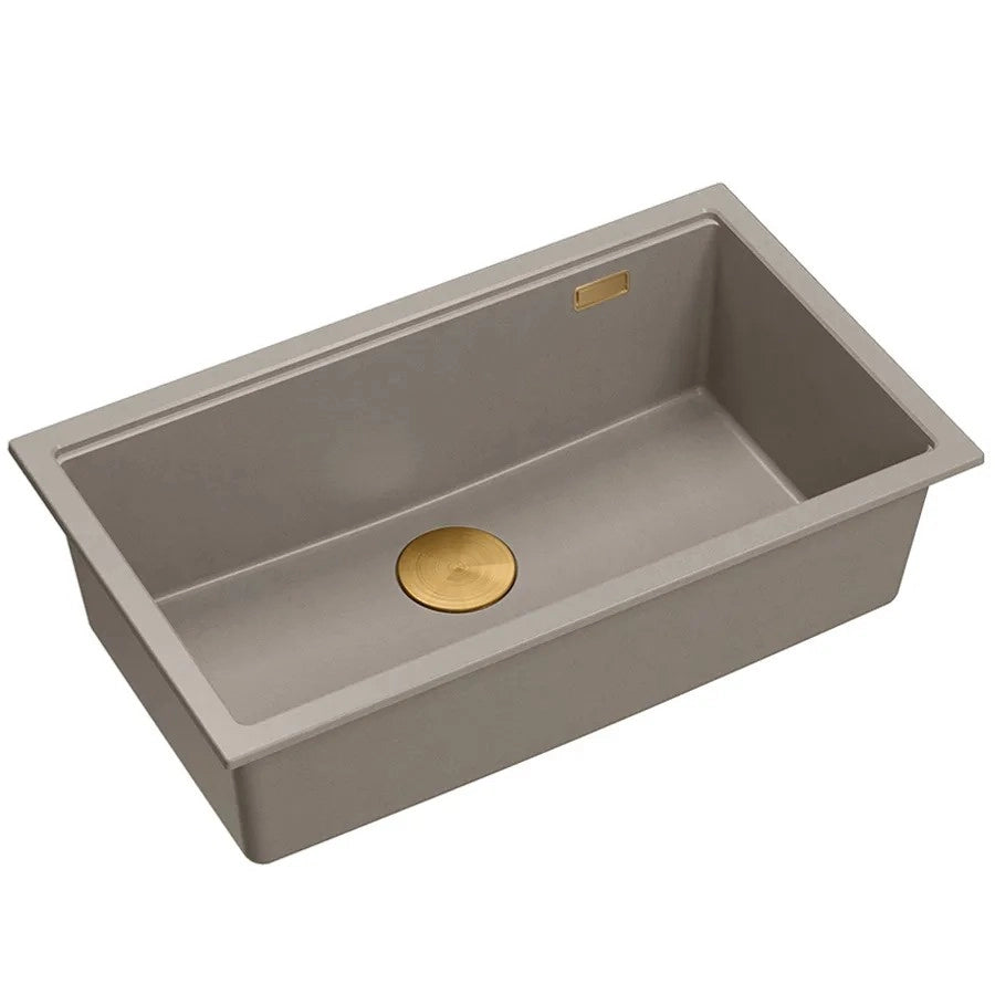 Lavello In Granito Logan 110 Beige Tappo acciaio