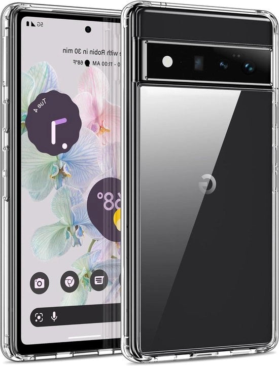 Hoesje trasparente protettivo per Google Pixel 6 Pro: anti-abbagliamento, anti-scalfatura, protezione da cadute militare.
