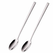 Set di Cucchiai per Latte a Mano Lunga - 18/10 Acciaio Inox - Liscio - Ideale per Latte/Isgro - Lunghezza 18,5 cm - Cucchiai per Bestemmia