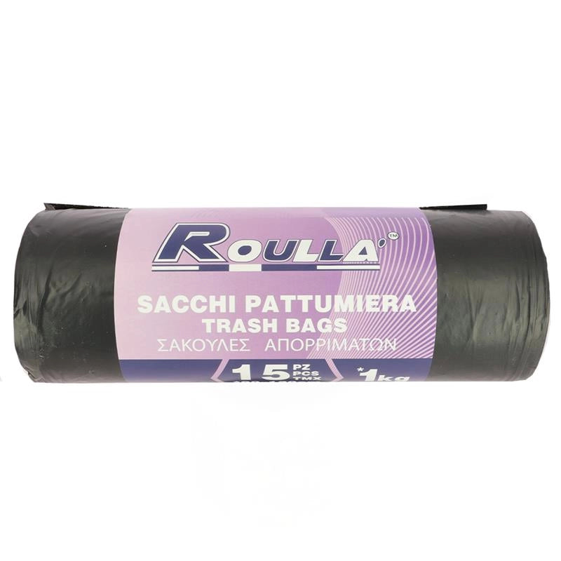 SACCHETTO PATTUMIERA NERO 90X120 CM 15PZ
