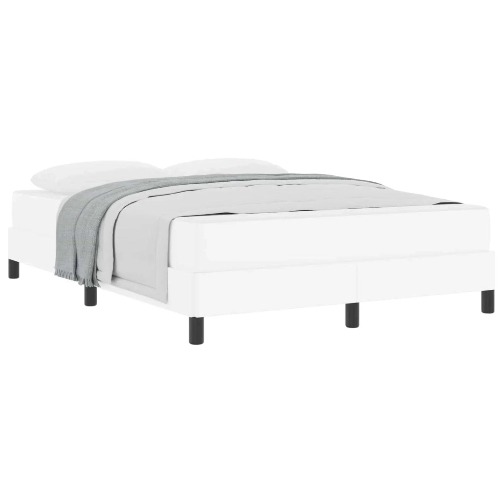 Struttura del letto-Giroletto-Rete del Letto Bianco Puro 160 x 200 cm Tessuto