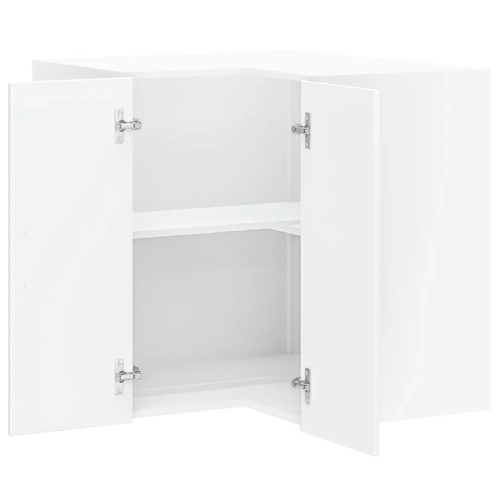 Pensile da Cucina | Mobile da Cucina ad Angolo Lucca Bianco Lucido in Truciolato