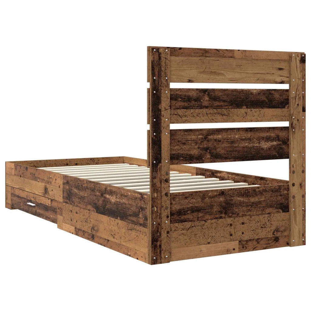 Struttura del letto-Giroletto Legno vecchio 90 x 200 cm Legno multistrato 374772